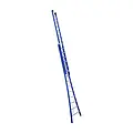 Eurostairs Eurostairs combination ladder 2x14 rungs curved base blue | 2 section & Professional