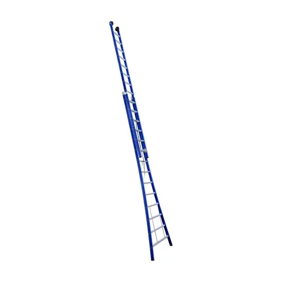 Eurostairs Echelle transformable 2 plans 2x14 échelons Eurostairs coudée bleu