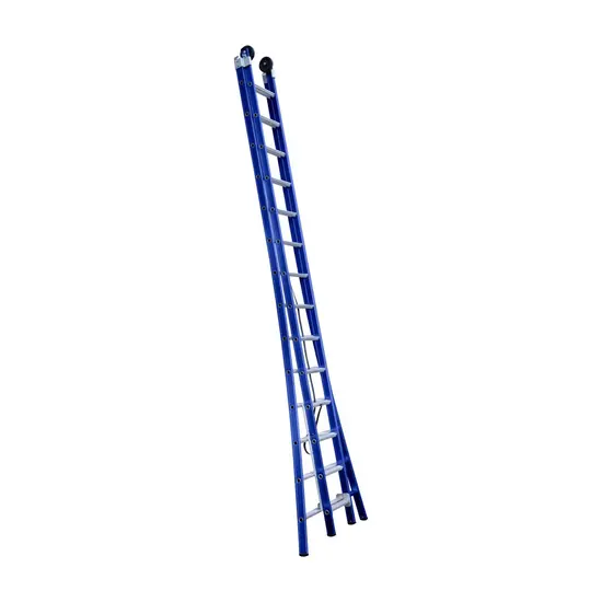 Eurostairs Eurostairs reformladder 2x14 sporten uitgebogen blauw | 2-delig & Professioneel