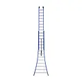 Eurostairs Eurostairs 2 section combination ladder 2x14 rungs curved base blue