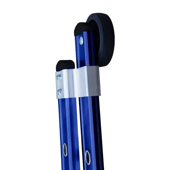 Eurostairs Eurostairs combination ladder 2x14 rungs curved base blue | 2 section & Professional