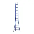 Eurostairs Échelle coulissante Eurostairs 2x16 échelons coudée bleu | 2 plans & Professionnel