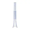 Eurostairs Eurostairs 2 section extension ladder 2x16 rungs curved base blue