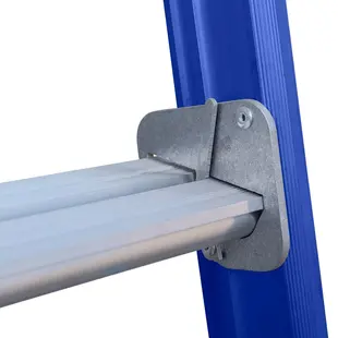 Échelle coulissante 2 plans Eurostairs 2x18 échelons coudée bleu