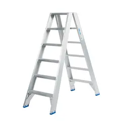 Solide dubbele trapladder 2x6 treden DT6