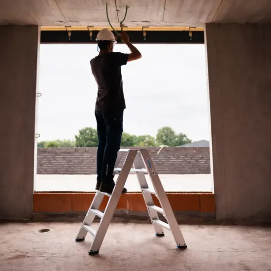 Solide Solide dubbele trapladder 2x8 treden DT8 | Professioneel