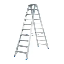 Solide dubbele trapladder 2x10 treden DT10