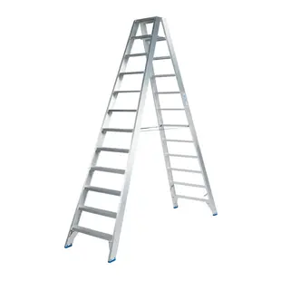 Solide dubbele trapladder 2x12 treden DT12