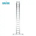 Solide Échelle droite Solide 3x16 échelons avec stabilisateur