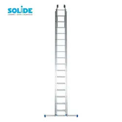 Solide extension ladder 3x16 rungs with stabilizer