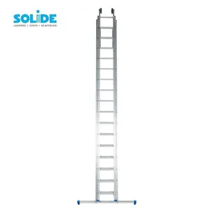 Solide ladder 3x16 sporten recht met stabilisatiebalk
