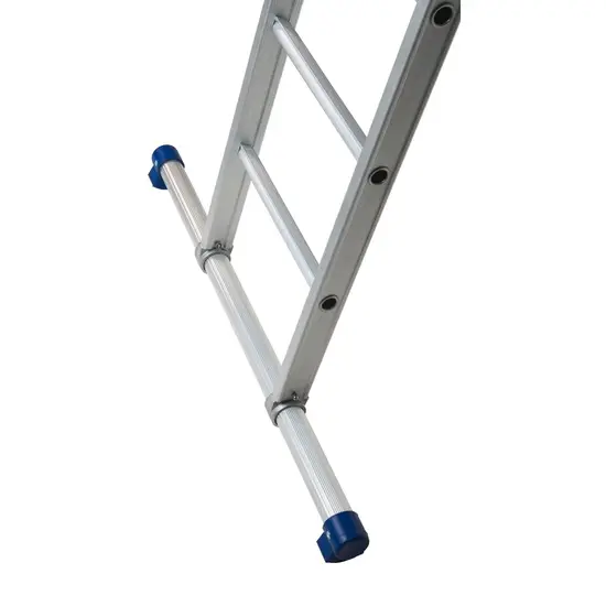 Solide Échelle droite Solide 3x18 échelons avec stabilisateur