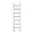 Eurostairs Eurostairs single aluminium ladder 7 rungs 200 cm