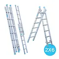 Eurostairs Échelle transformable Eurostairs 2x6 échelons