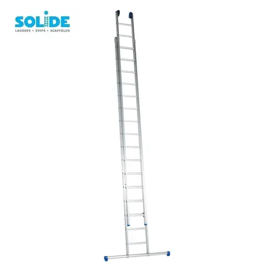 Solide Échelle droite Solide 2x16 échelons avec stabilisateur