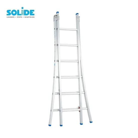 Solide Échelle transformable Solide 2x6 échelons C06 | Échelle Industrielle Professionnelle