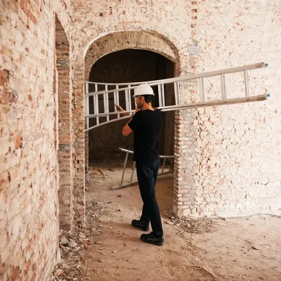 Solide Échelle transformable Solide 2x9 échelons C09 | Échelle Industrielle Professionnelle