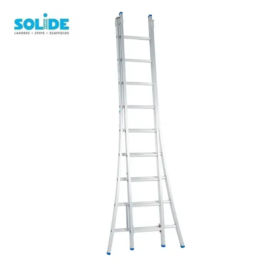 Solide Échelle transformable Solide 2x9 échelons C09 | Échelle Industrielle Professionnelle