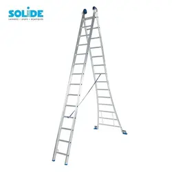 Solide combination ladder 2x14 rungs C14