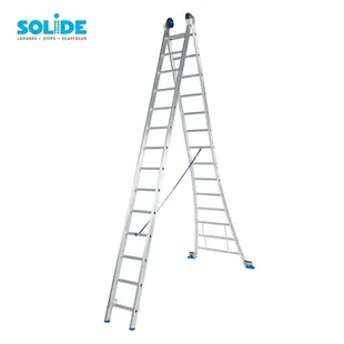 Solide combination ladder 2x14 rungs C14