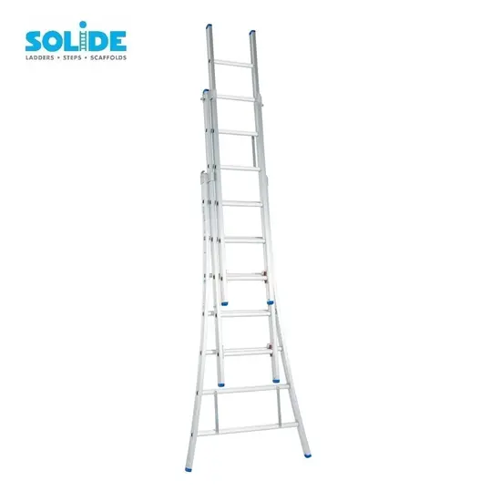 Solide Échelle transformable Solide 3x7 échelons D07 | Échelle Industrielle Professionnelle
