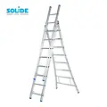 Solide Solide combination ladder 3x8 rungs D08 | Professional Industrial Ladder