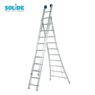 Solide combination ladder 3x10 rungs D10