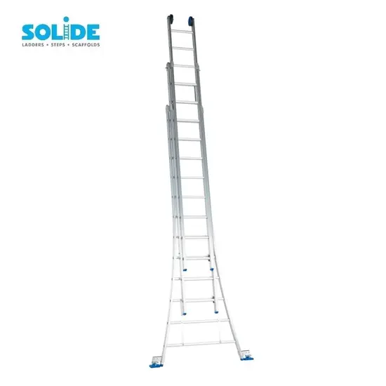 Solide Solide reformladder 3x12 sporten D12 | Professionele Industriële ladder