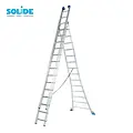 Solide Échelle transformable Solide 3x14 échelons D14 | Échelle Industrielle Professionnelle