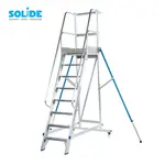 Solide Escalier de rayonnage Solide 8 marches MBT08
