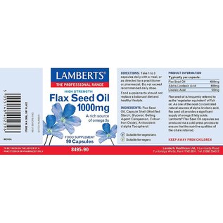 Lamberts Lamberts Flax Seed Oil 1000mg 90 Capsules