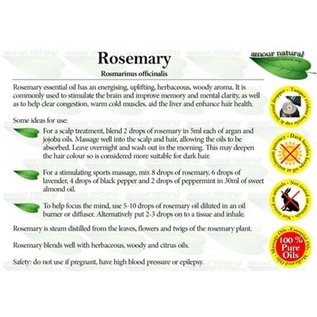 Amour Natural Amour Natural Essential Oils Rosemary 10ml Organic