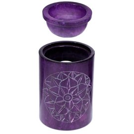 Chakra Chakra Natural Soapstone Purple Oil Burner