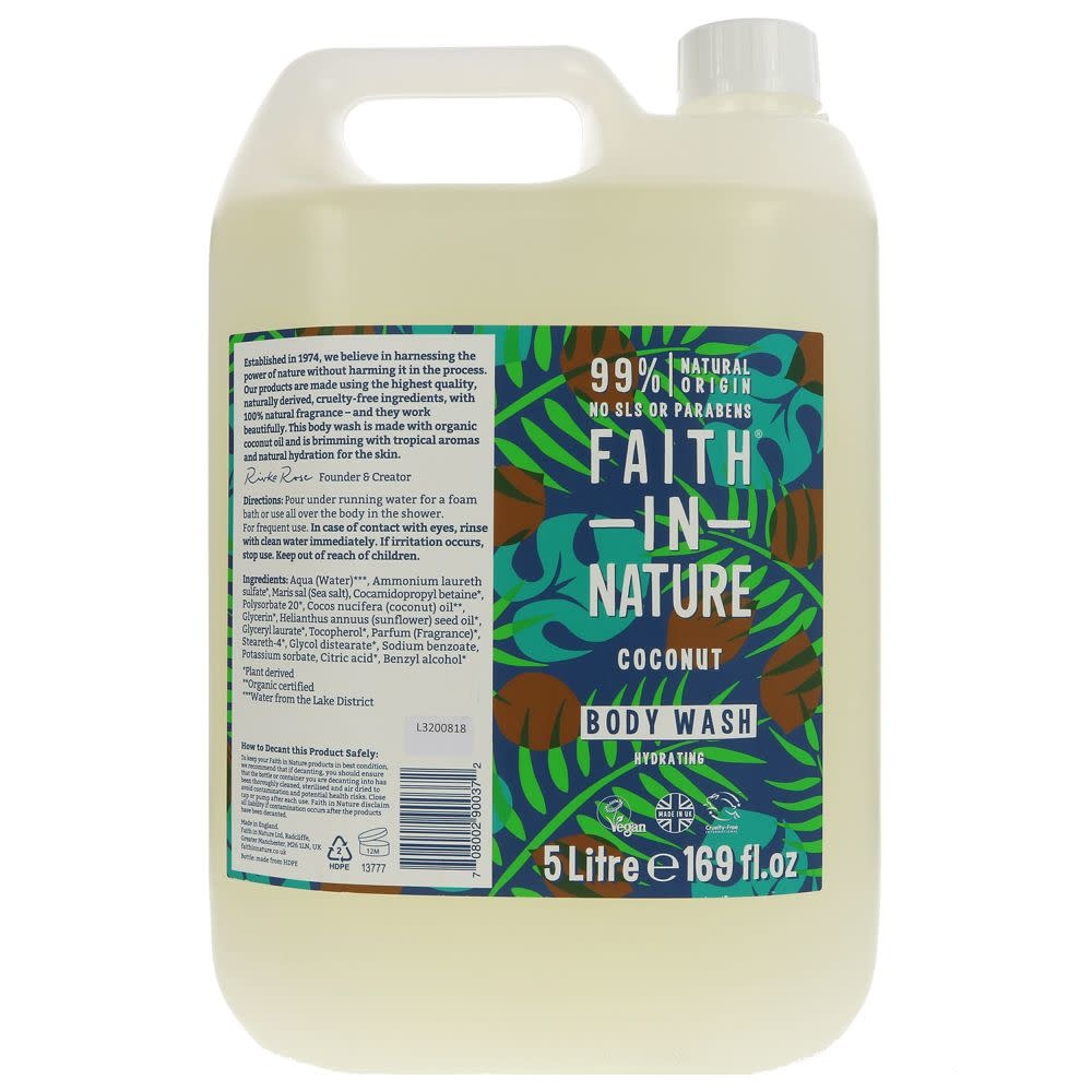 Faith In Nature Faith in Nature Coconut Body Wash 5L Margaret Hills