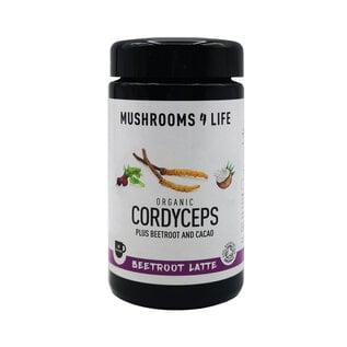 Mushrooms 4 Life Mushrooms  For Life Organic Cordyceps Beetroot Latte 20 servings