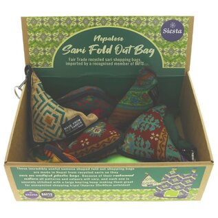 Siesta Crafts Sari Folding Bag - Recycled