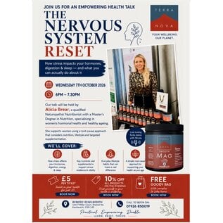 'The Nervous System Reset' with Alicia Brear Wednesday 7th October 6pm - 7.30pm