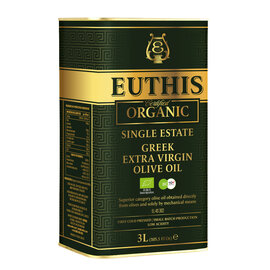 Euthis Certfied Organic Single Estate Greek Extra Virgin Olive Oil - 3L