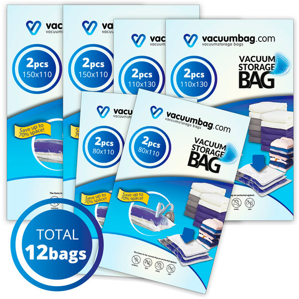 Vacuumbag.com Vacuumzakken Pakket Home Large Bags [Set 12 zakken]