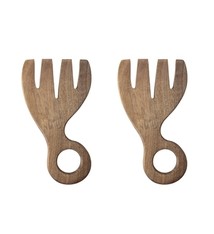 2 delige set Slabestek hout