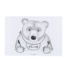 Placemat Let's eat blauw