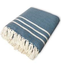 Plaid Diamant Stripes Petrol Blue 160 x 250cm