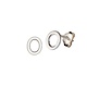 Silver Open Circle Stud Earring