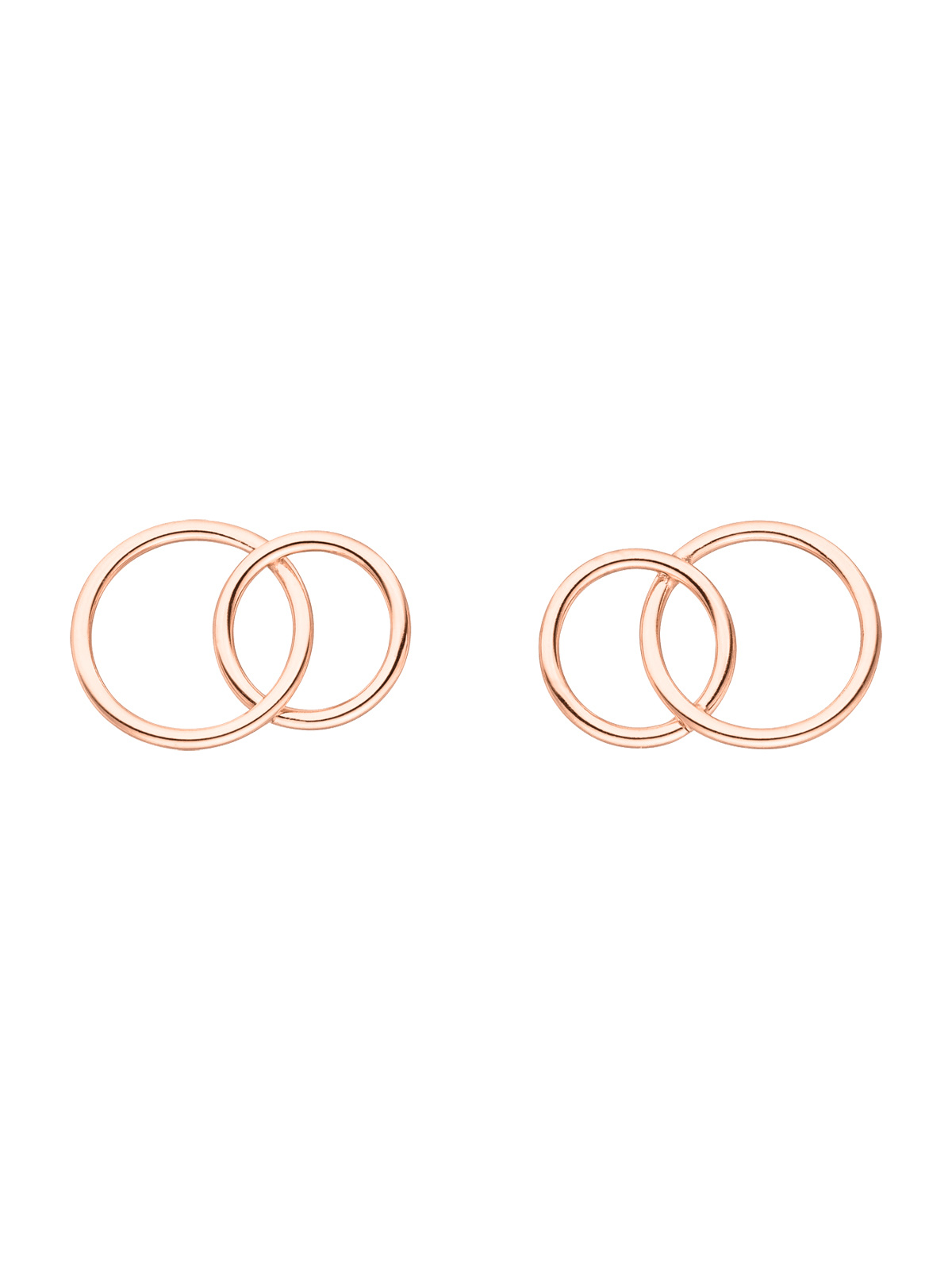 Round and Round earrings rosé goud