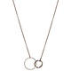 Silver Plated Necklace with Double Circle