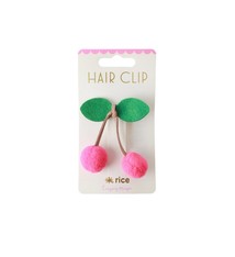 Haarclip Kers donker roze