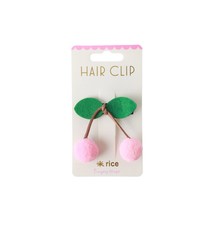 Haarclip Kers licht roze