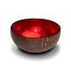 Coconut Bowl 'Red Metallic Leaf’