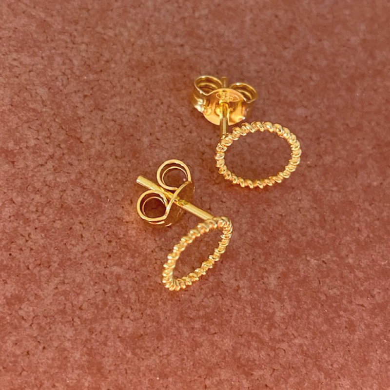 Earstuds 'Twisted Sun' gold