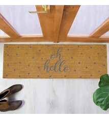 Deurmat Grijze ‘Oh Hello’ (120 x 40cm)